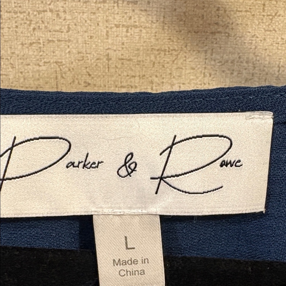 Parker Deep Blue Ruffle Blouse - Picture 2 of 3
